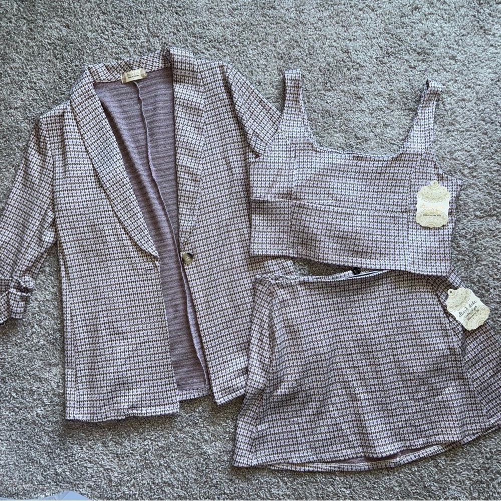 Altar'd State Blazer and Skirt Set